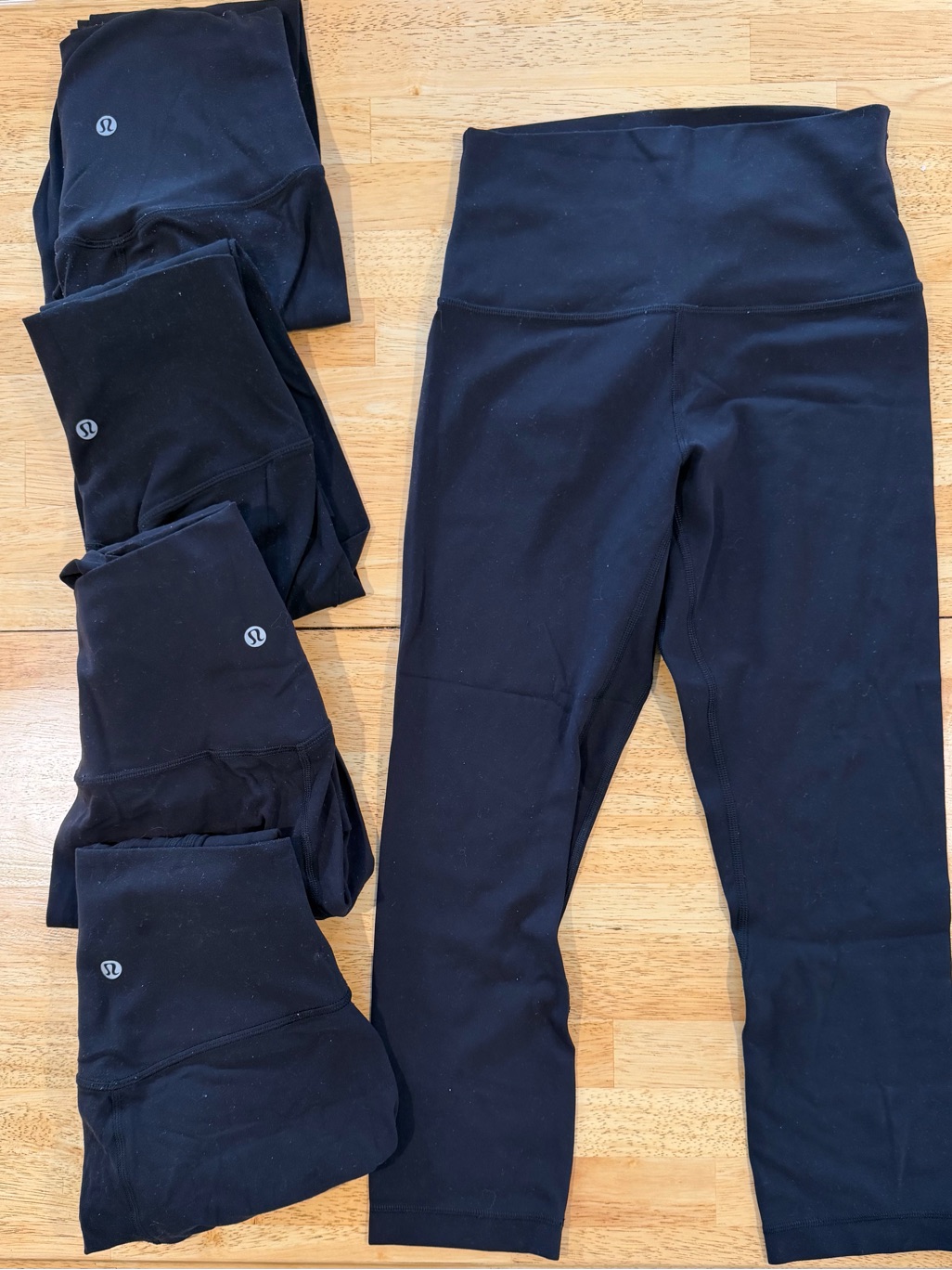 Lululemon Athletica Black Cropped High-Rise Leggings - Pack